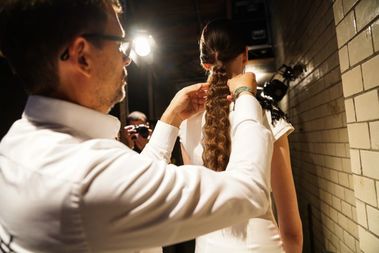 Head of Hair André Märtens auf der Fashionweek Berlin:  (© © Eugen Mai)