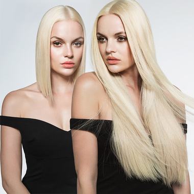 Extensions mit Ultraschall - unsichtbare Bondings, toller Halt (© Great Lengths)