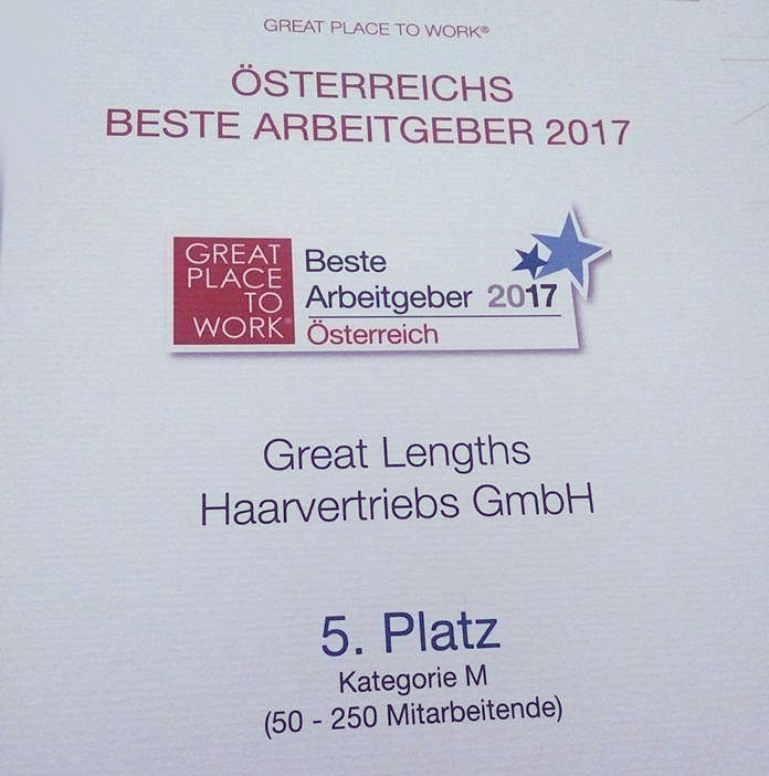 Österreichs Beste Arbeitgeber 2017 (© Great Lengths)