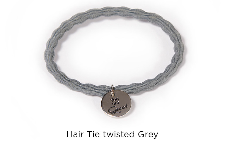 Hair Tie twisted Grey:  (© © Great Lengths)
