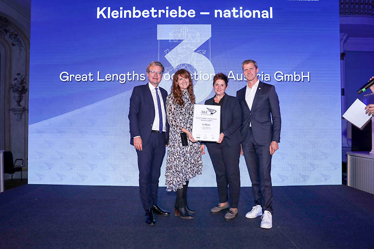 Auszeichnung 3. Platz Kleinbetriebe National für die Great Length Productions Austria GmbH (© Peroutka/DiePresse)